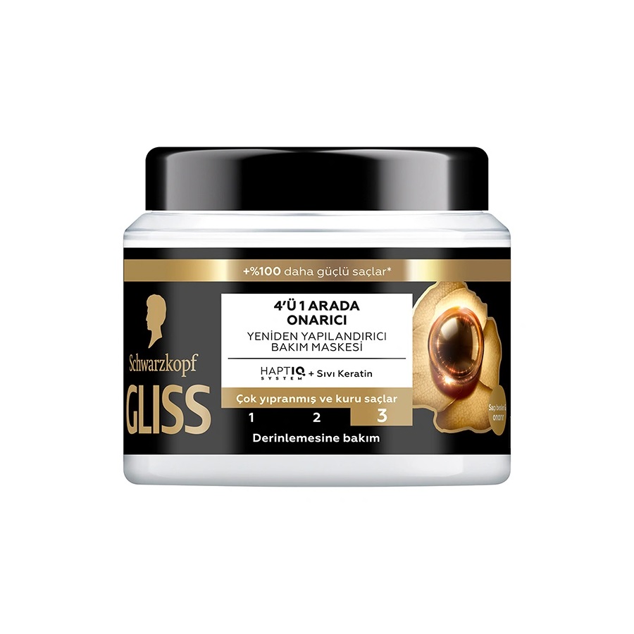 ماسک‌ مو ترمیم کننده گلیس حاوی کراتین مایع 400میل - GLISS